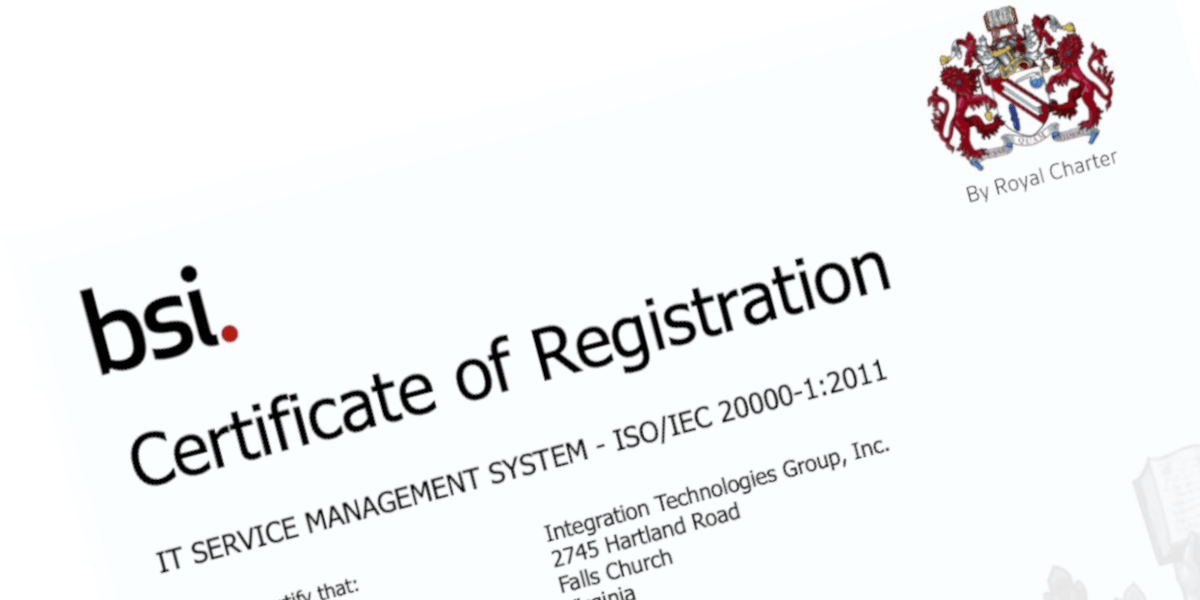 ISO/IEC 20000-1:2011 Certification